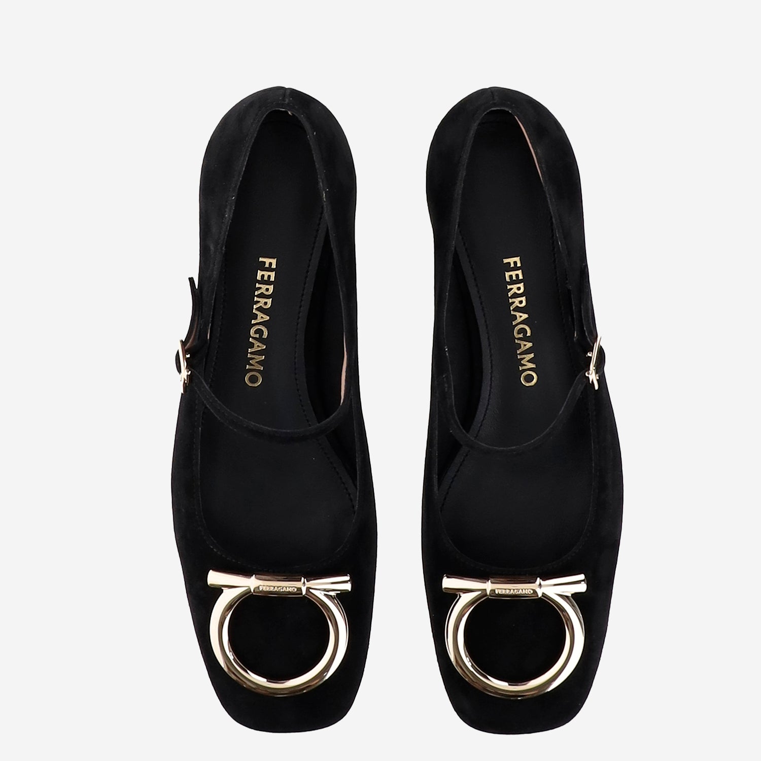 BALLERINE IN PELLE SCAMOSCIATA MARRY2 001NERONEROAMARETTI SALVATORE FERRAGAMO 