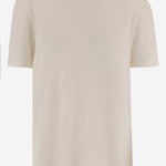 T-SHIRT SERATA IN COTONE E CASHMERE 10491K705 WHT THE ROW 