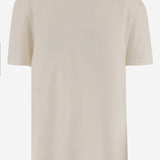 T-SHIRT SERATA IN COTONE E CASHMERE 10491K705 WHT THE ROW 