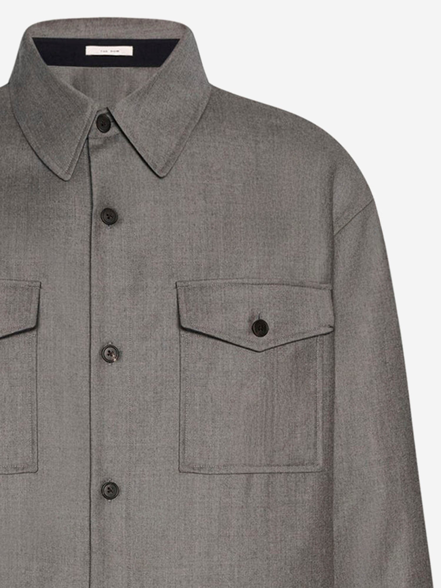 CAMICIA DASHIELL IN LANA VERGINE 1085W4084 GRY THE ROW 