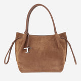 BORSA A SPALLA IN PELLE SCAMOSCIATA XBWBUZS9300P3A 4L13 TODS 