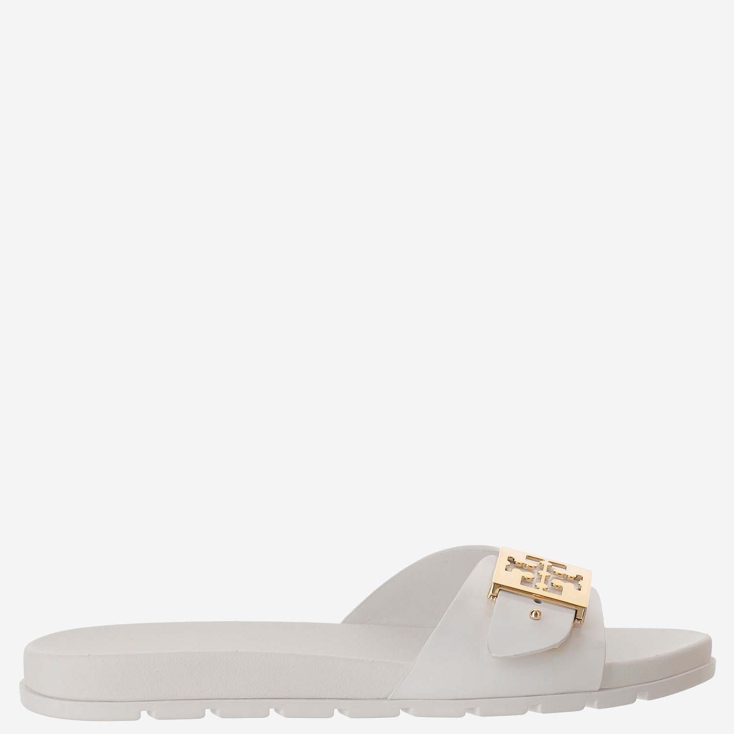 Sandali slide Buckle con logo 157872 100 TORY BURCH 