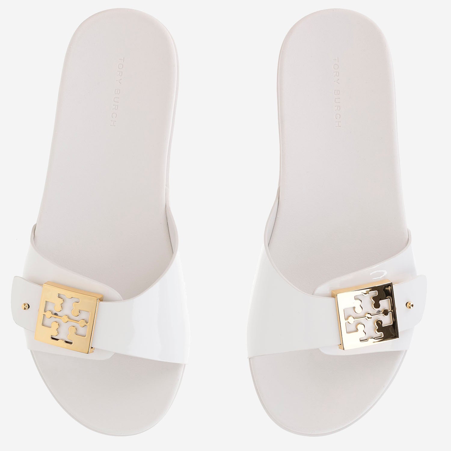 Sandali slide Buckle con logo 157872 100 TORY BURCH 