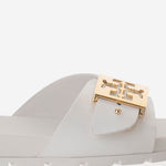 Sandali slide Buckle con logo 157872 100 TORY BURCH 