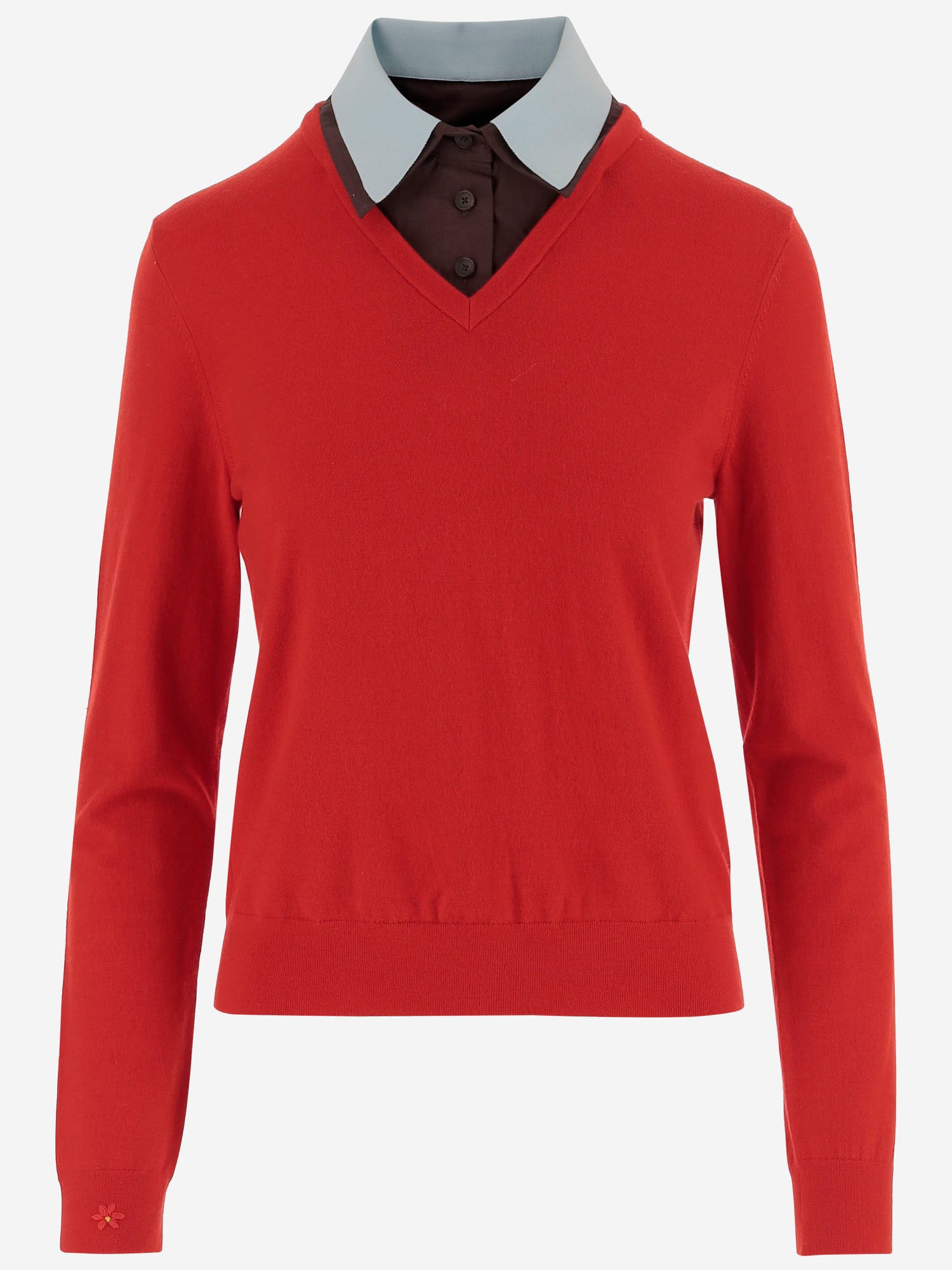 mAGLIA in misto lana CON COLLO RIMOVIBILE 171870 679 TORY BURCH 