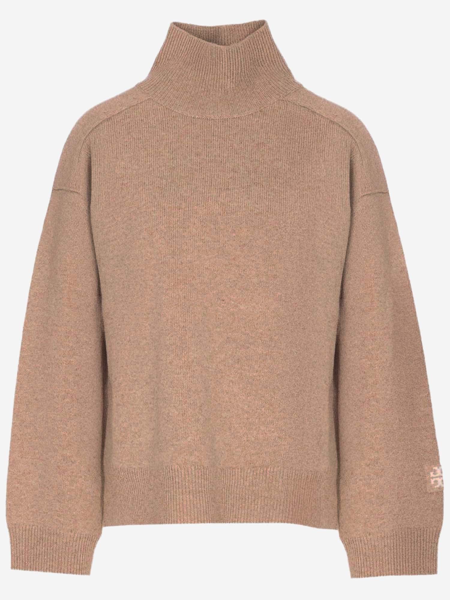 MAGLIONE IN LANA CON DETTAGLIO LOGO 171875 296 TORY BURCH 