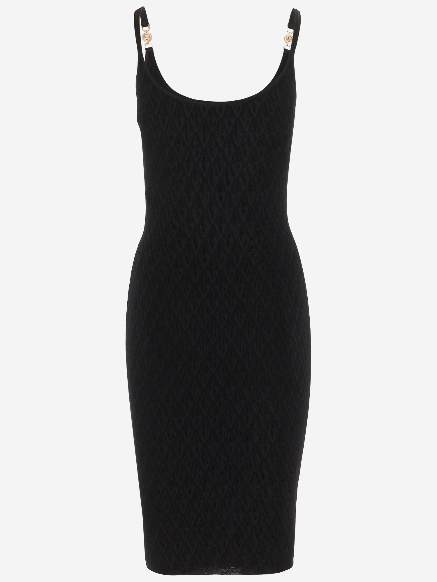 ABITO IN MAGLIA CON TEXTURE A V JACQUARD STRETCH 1011396 1A159781B000 VERSACE 