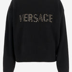 MAGLIONE IN LANA A COSTE CON STUDS 1018589 1A162071B000 VERSACE 