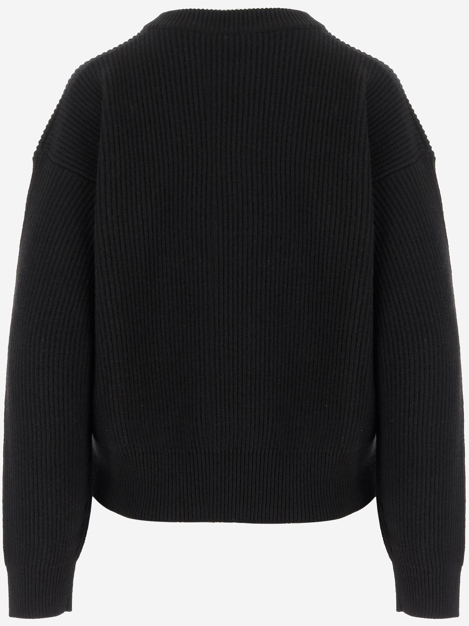 MAGLIONE IN LANA A COSTE CON STUDS 1018589 1A162071B000 VERSACE 