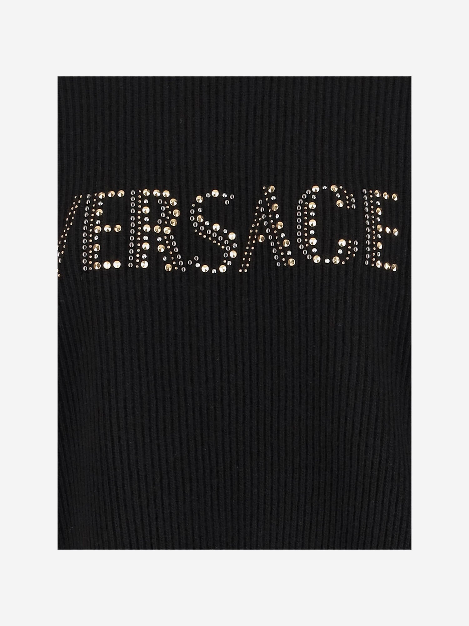 MAGLIONE IN LANA A COSTE CON STUDS 1018589 1A162071B000 VERSACE 