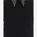Abito in lana con collo decorato 1022108 1A127891B000 VERSACE 