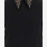 Abito in lana con collo decorato 1022108 1A127891B000 VERSACE 