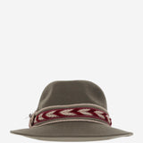 CAPPELLO fedora IN LANA GREENHATBORDEAUXRIBBON NATURAL ALEXIA ALVAREZ DE TOLEDO 