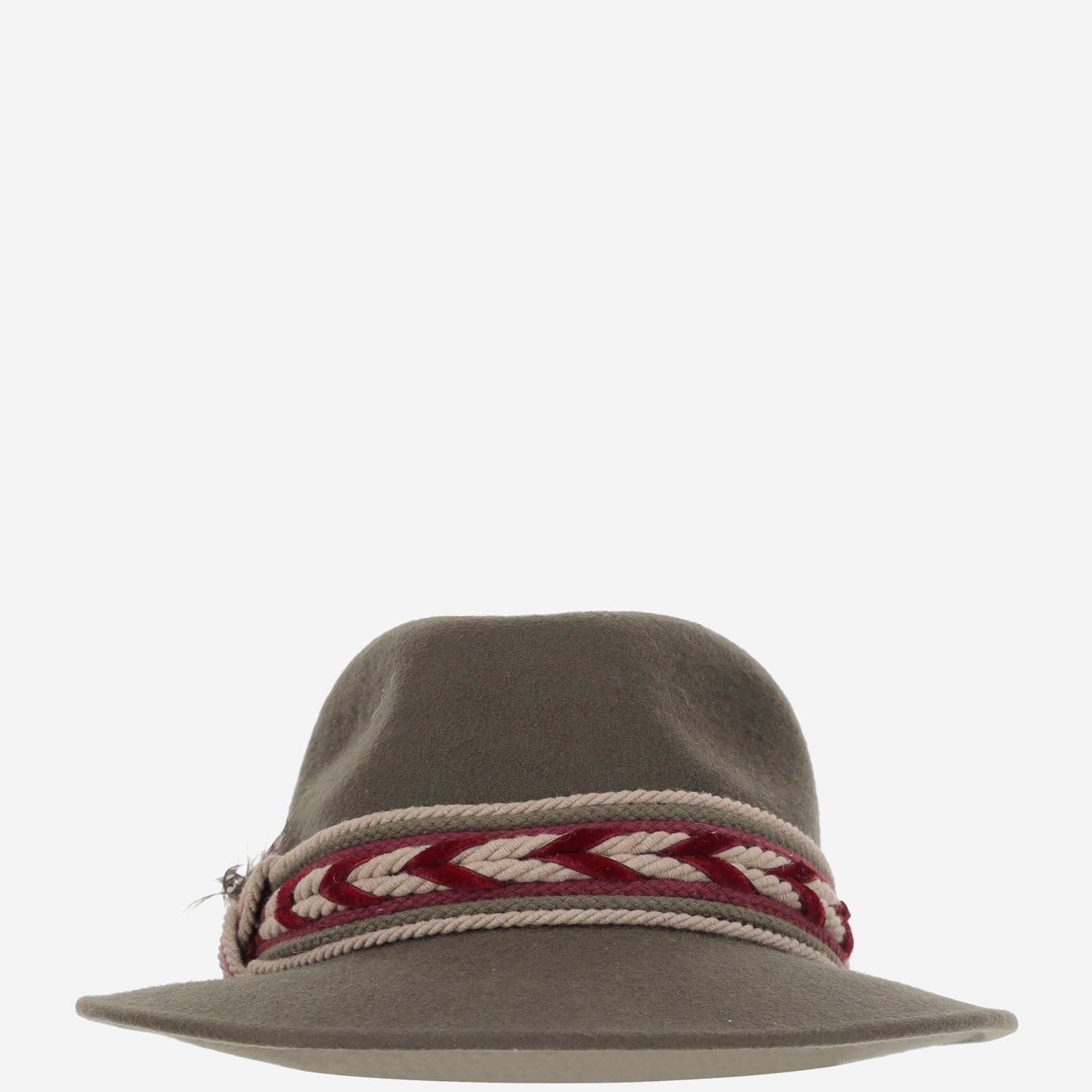CAPPELLO fedora IN LANA GREENHATBORDEAUXRIBBON NATURAL ALEXIA ALVAREZ DE TOLEDO 