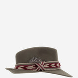 CAPPELLO fedora IN LANA GREENHATBORDEAUXRIBBON NATURAL ALEXIA ALVAREZ DE TOLEDO 