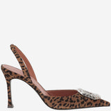 CAMELIA SLINGBACK IN SUEDE CAMELIASLING LEOPARD AMINA MUADDI 