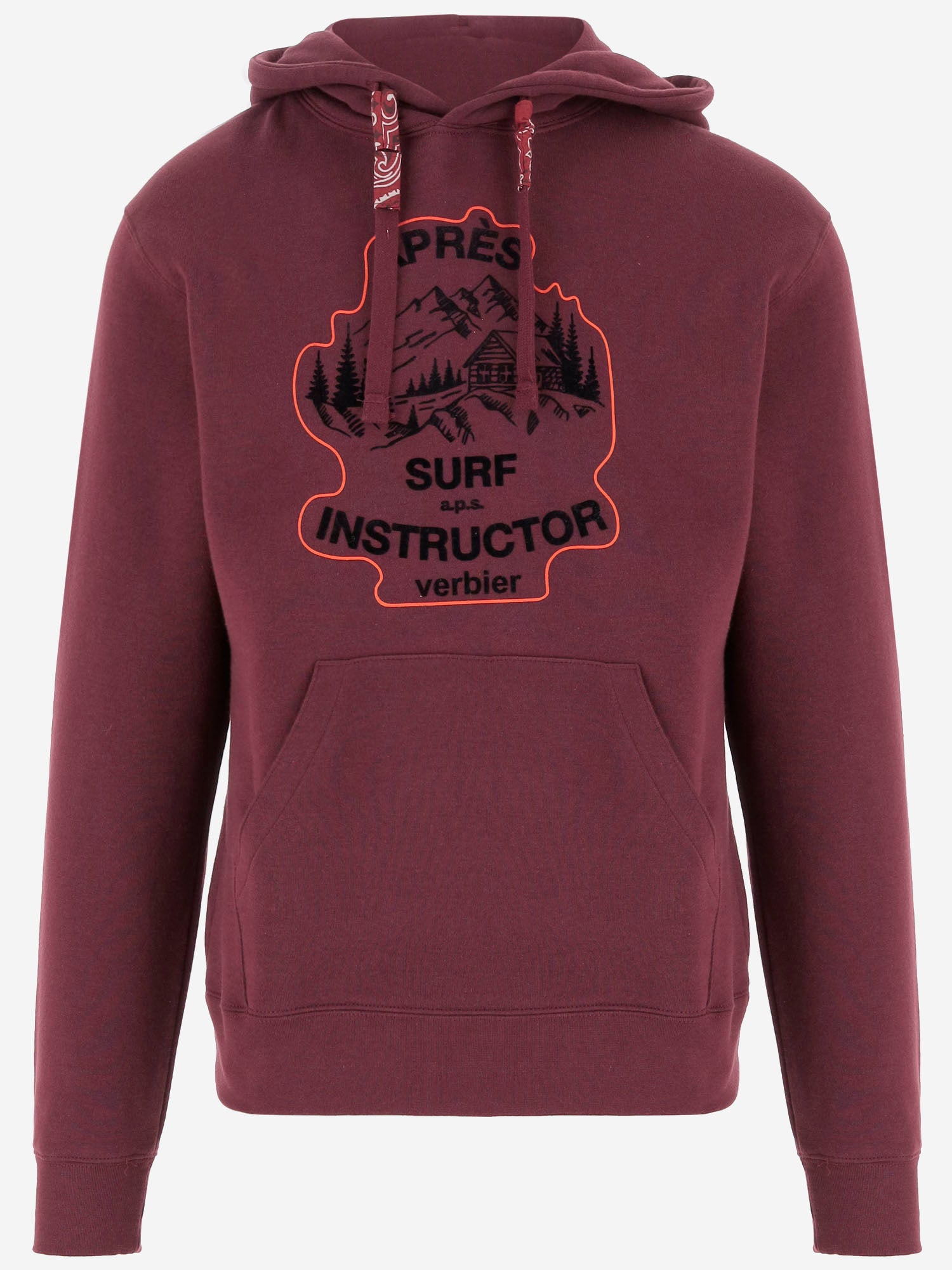 FELPA IN COTONE CON LOGO 37ADELAIDEHOODIE BURGUNDY APRES SURF 
