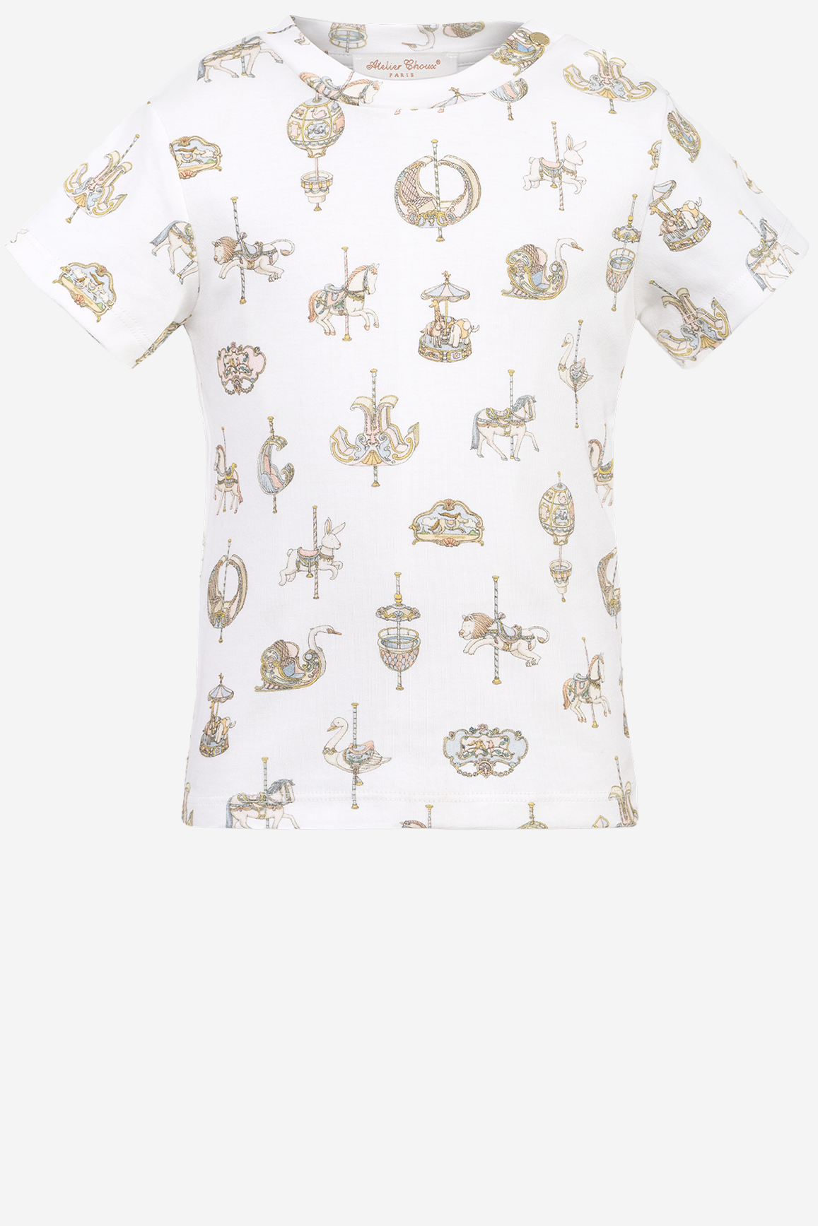 T-SHIRT CAROUSEL IN COTONE TSCJCAR MULTI ATELIER CHOUX KIDS 