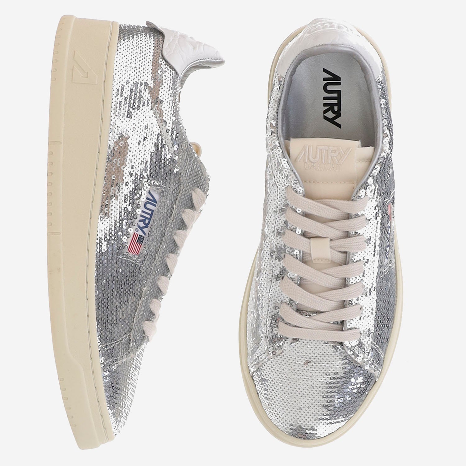 SNEAKERS DALLAS LOW 'SPARKLING' ADLWTI05 SILVERWHT AUTRY 