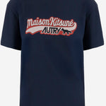 T-SHIRT IN COTONE AUTRY X MAISON KITSUNE TSPXMK2B BLUE AUTRY 