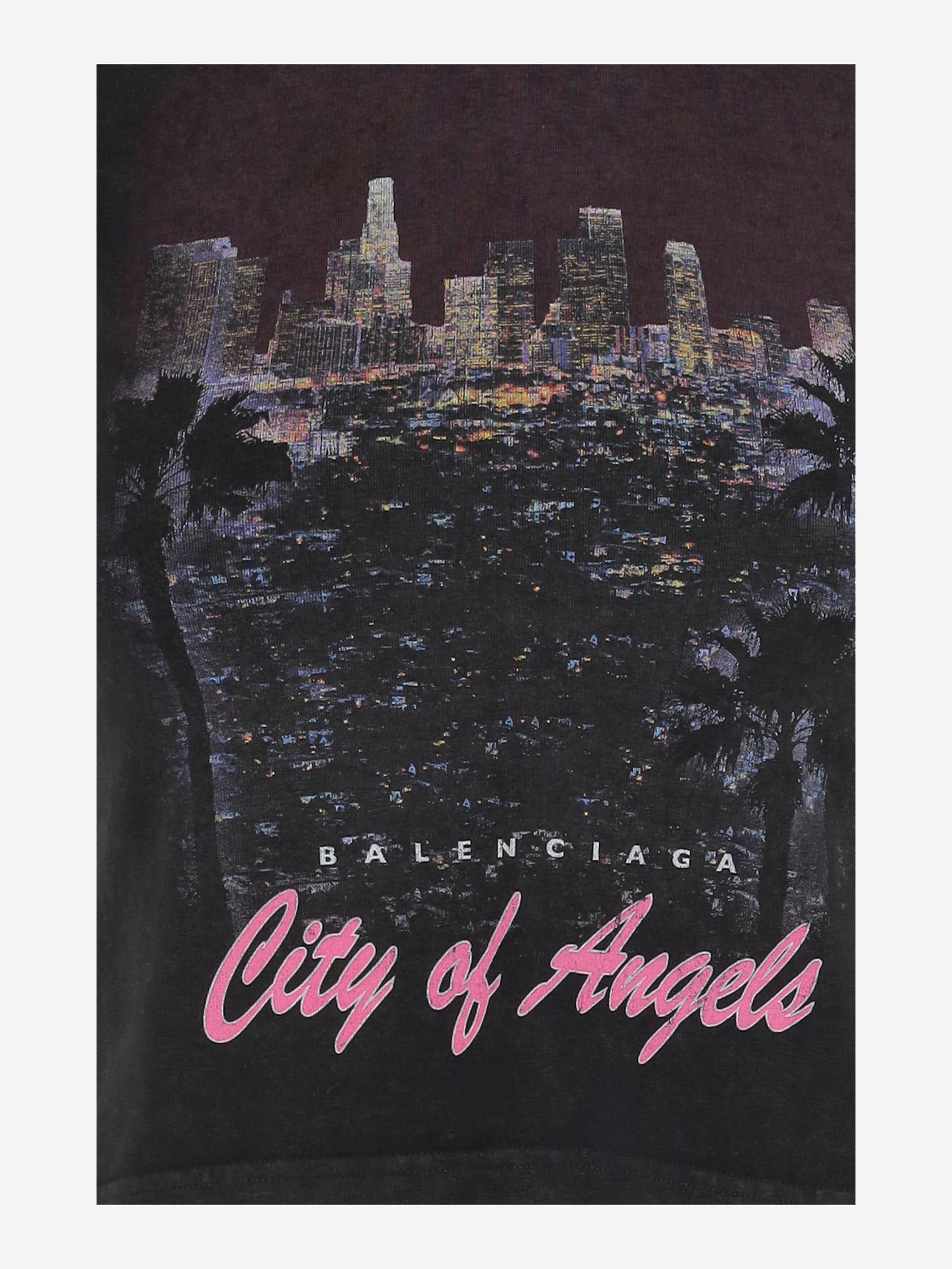 T-shirt Shrunk City Of Angels in cotone stretch 807341 TSVR51041 BALENCIAGA 