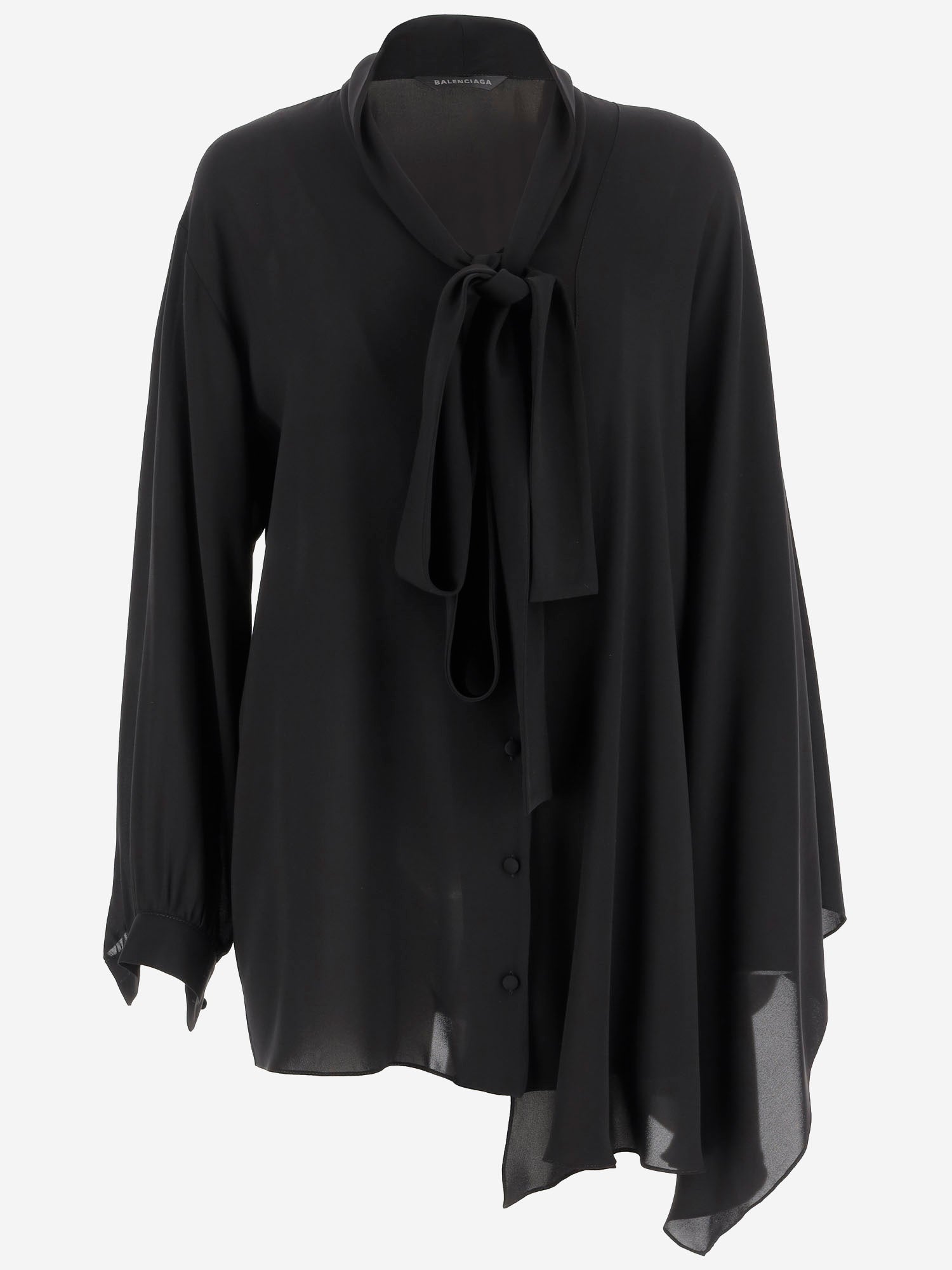BLUSA IN GEORGETTE DI SETA 839280 TIN131000 BALENCIAGA 