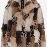GIACCA IN SHEARLING COLOR-BLOCK 25133 304VARIANTEUNICA BLANCHA 