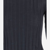 MAGLIA IN LANA E SETA A COSTE 6252K21057 MIDNIGHT CARVEN 