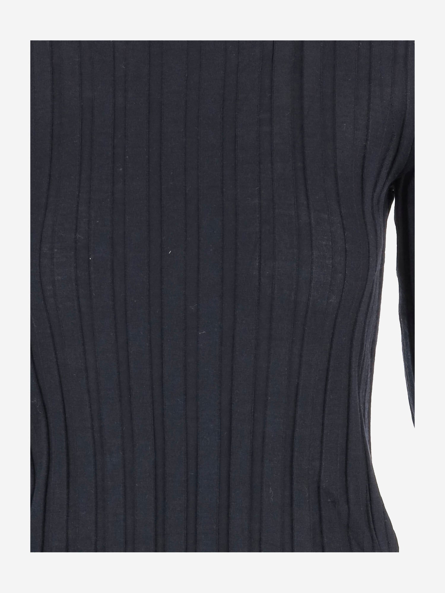 MAGLIA IN LANA E SETA A COSTE 6252K21057 MIDNIGHT CARVEN 