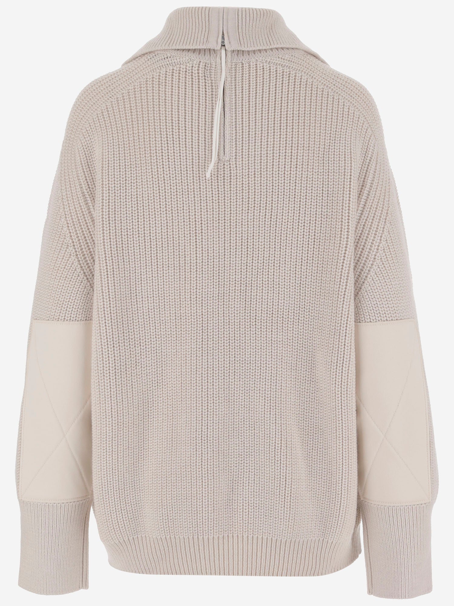 MAGLIONE CON ZIP IN LANA 6252K21069 OFFWHITE CARVEN 