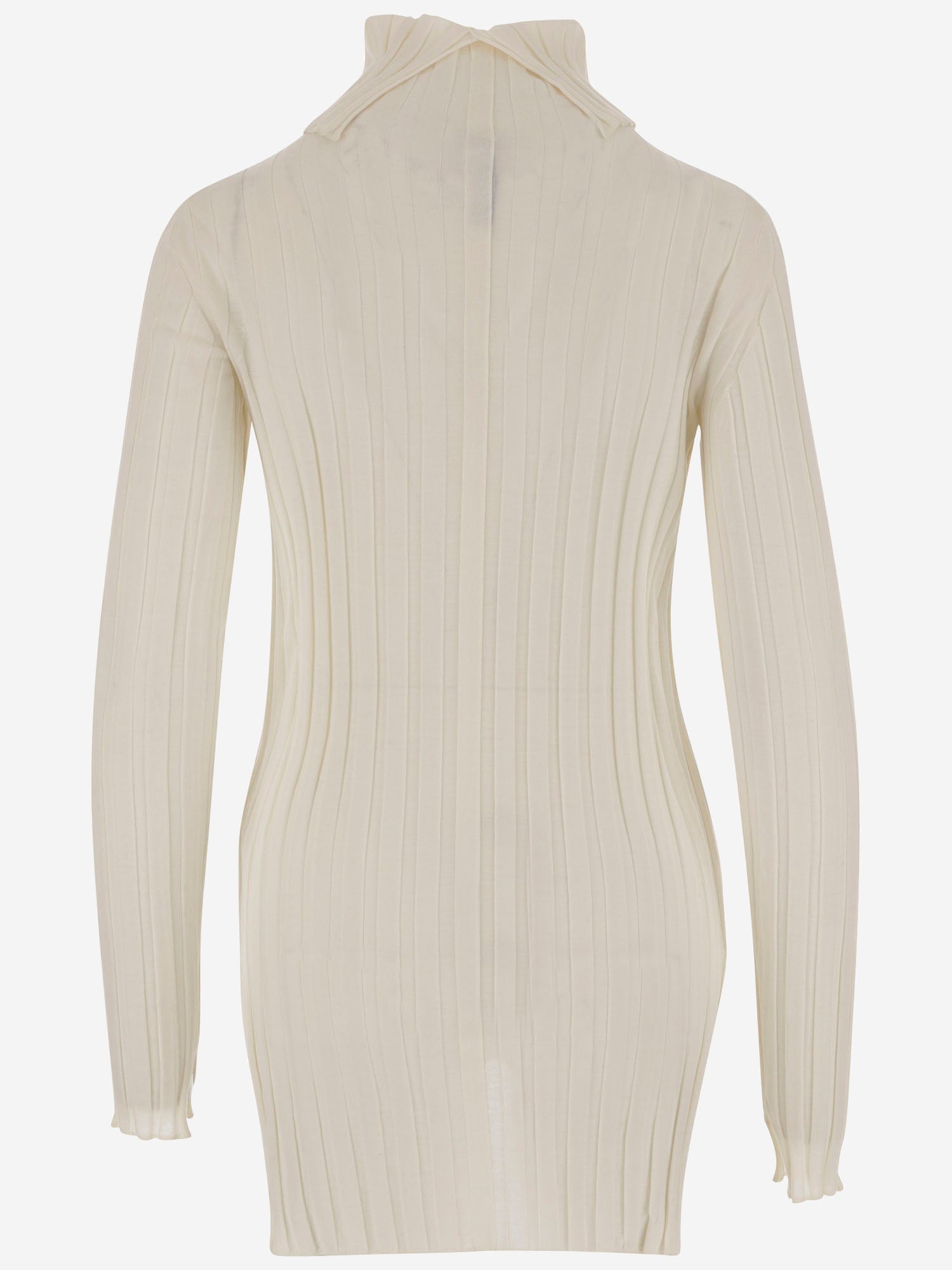 MAGLIA IN LANA E SETA A COSTE 6252K21070 ECRU CARVEN 