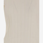 MAGLIA IN LANA E SETA A COSTE 6252K21070 ECRU CARVEN 