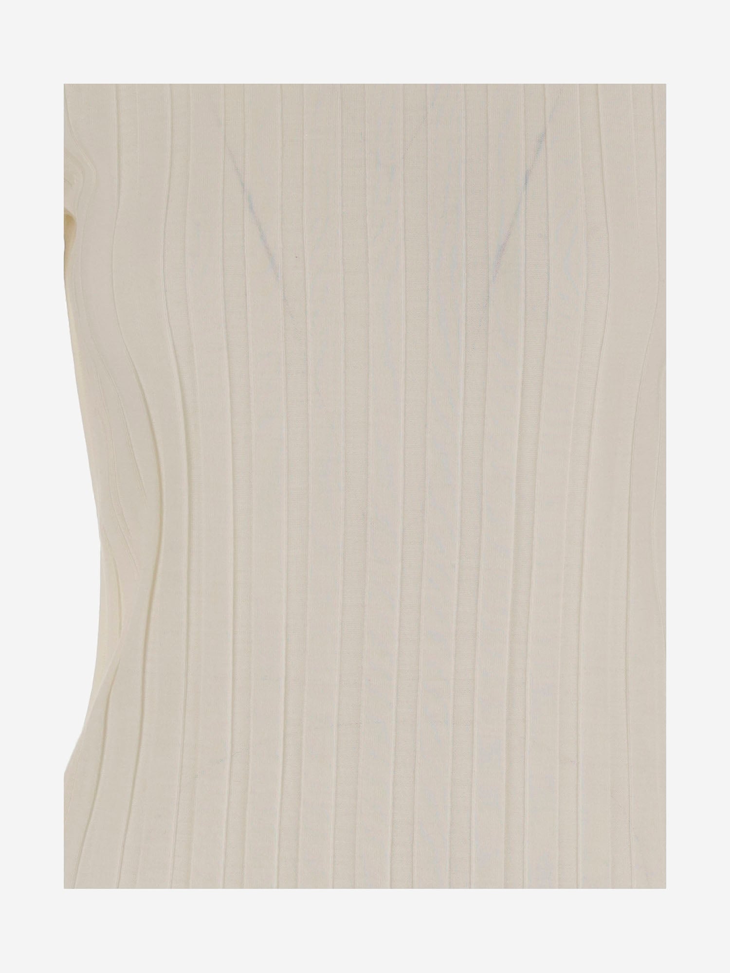 MAGLIA IN LANA E SETA A COSTE 6252K21070 ECRU CARVEN 