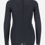 MAGLIA IN LANA E SETA A COSTE 6252K21070 MIDNIGHT CARVEN 