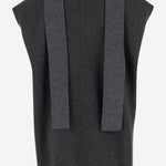 TOP IN CASHMERE CON SCIARPA AL COLLO 6252K21145 FLANNEL CARVEN 