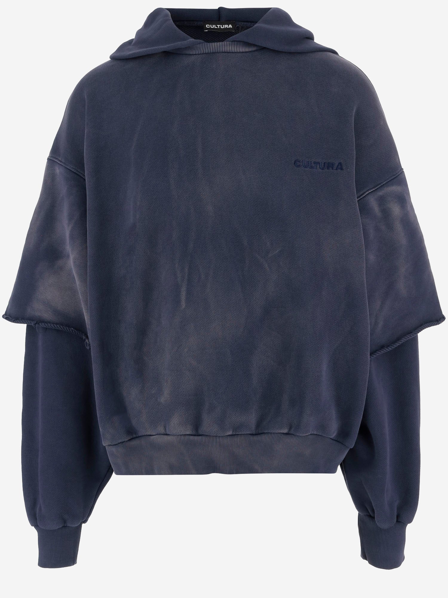 FELPA OVERSIZE CON CAPPUCCIO IN COTONE I005  CULTURA 