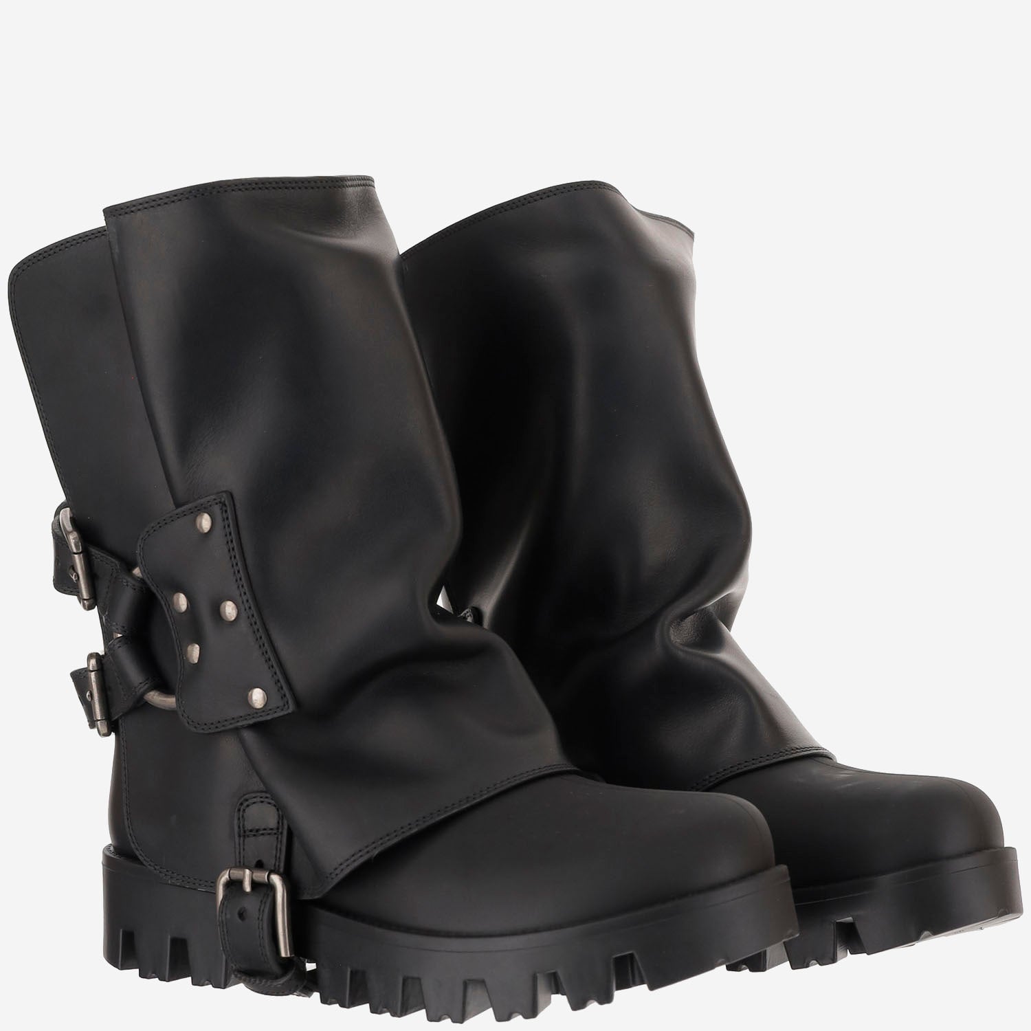 STIVALETTI IN GOMMA E PELLE CT1109 AX8728B956 DOLCE & GABBANA 