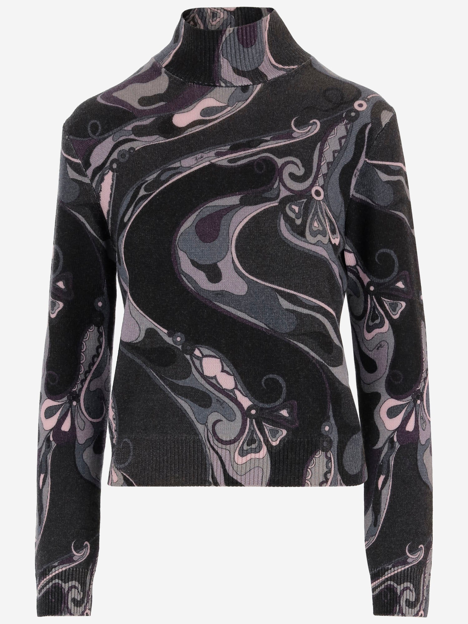 MAGLIA IN LANA STAMPA ORCHIDEE 5UKM73 5U960070 EMILIO PUCCI 