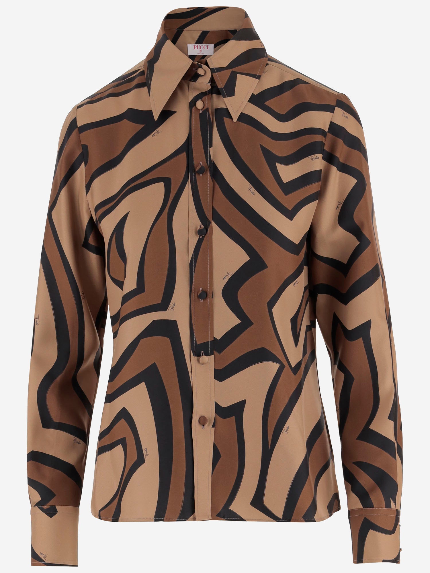 CAMICIA IN SETA CON STAMPA LABIRINTO 5URJ25 5U741050 EMILIO PUCCI 