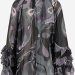 BLUSA IN VISCOSA CON STAMPA A MOTIVO ASTRATTO 5URM11 5U780016 EMILIO PUCCI 