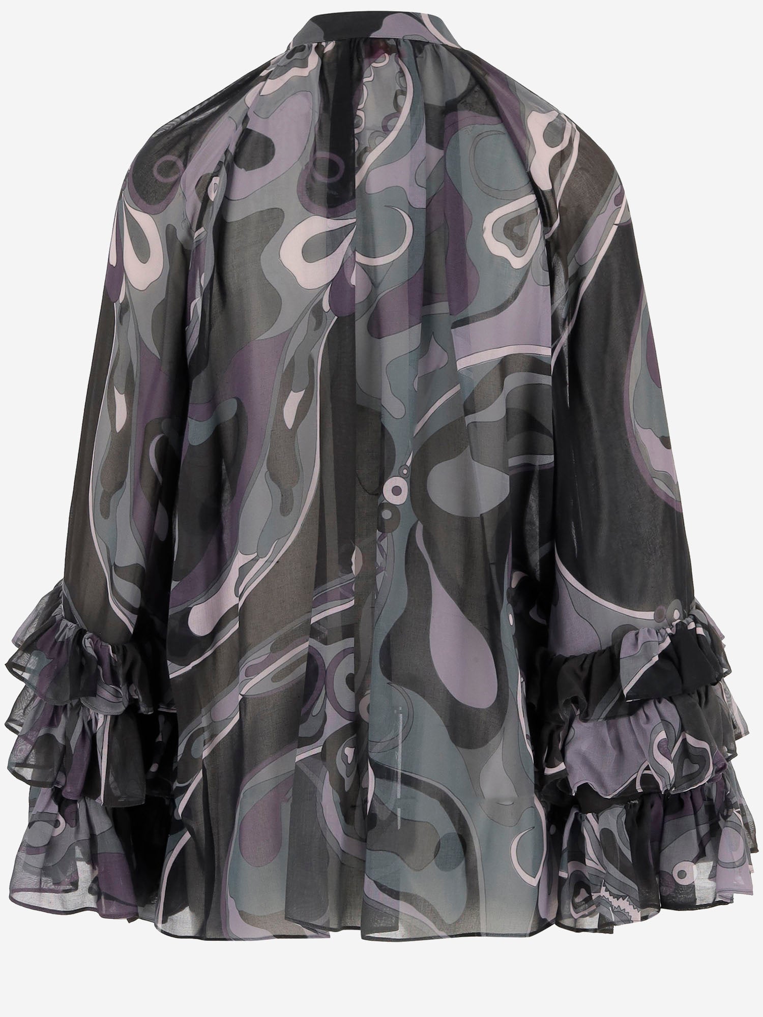 BLUSA IN VISCOSA CON STAMPA A MOTIVO ASTRATTO 5URM11 5U780016 EMILIO PUCCI 