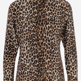 CAMICIA IN SETA CON MOTIVO ANIMALIER Q588E231 NATURAL EQUIPMENT 