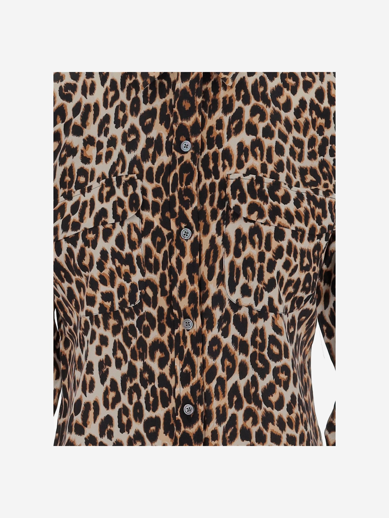 CAMICIA IN SETA CON MOTIVO ANIMALIER Q588E231 NATURAL EQUIPMENT 