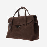BORSA VIRGINIA IN PELLE SCAMOSCIATA VIRGINIA EBONY FRANZI MILANO 