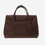 BORSA VIRGINIA IN PELLE SCAMOSCIATA VIRGINIA EBONY FRANZI MILANO 