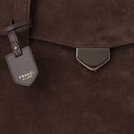 BORSA VIRGINIA IN PELLE SCAMOSCIATA VIRGINIA EBONY FRANZI MILANO 