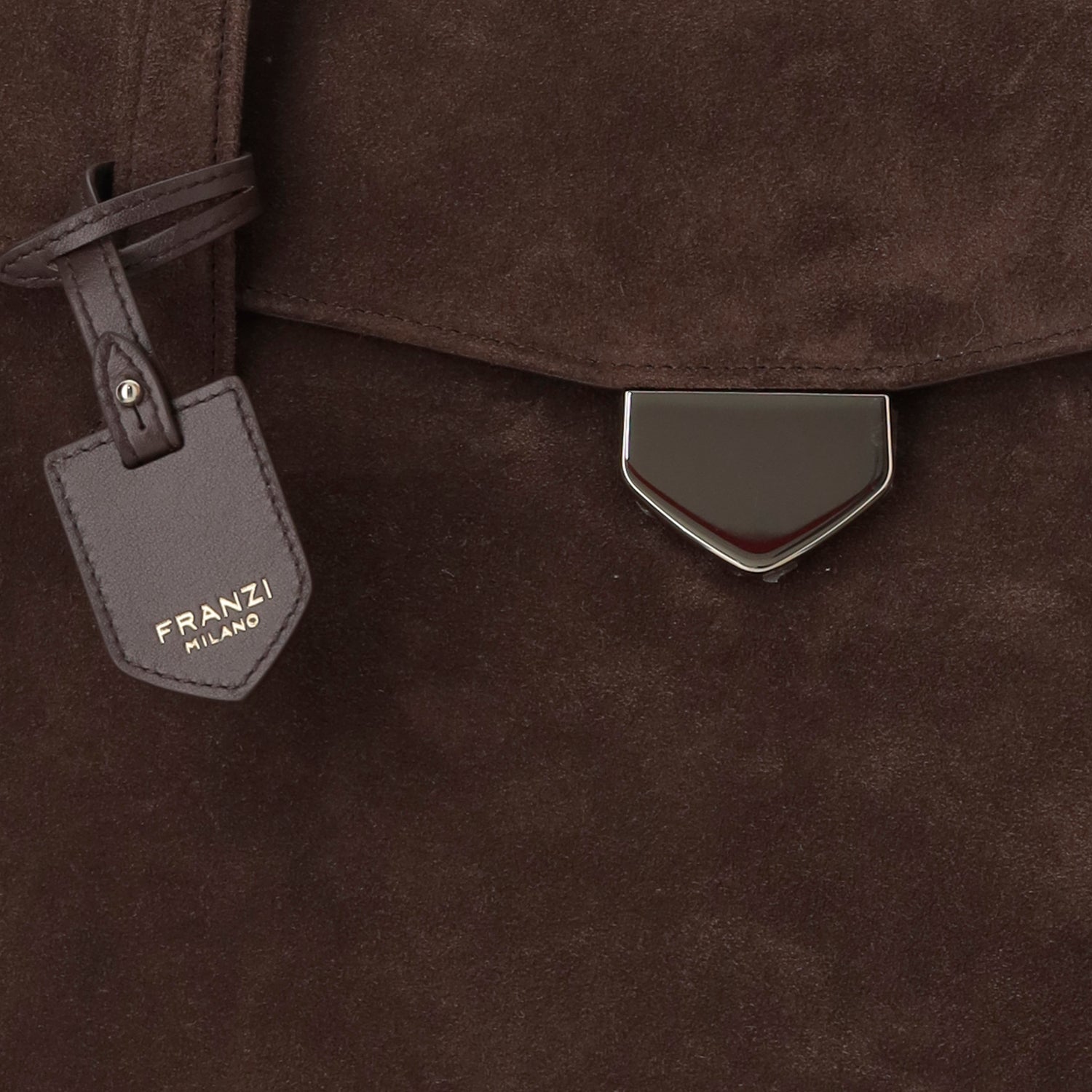 BORSA VIRGINIA IN PELLE SCAMOSCIATA VIRGINIA EBONY FRANZI MILANO 