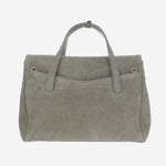 BORSA VIRGINIA IN PELLE SCAMOSCIATA VIRGINIA SMOKYGREEN FRANZI MILANO 