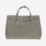 BORSA VIRGINIA IN PELLE SCAMOSCIATA VIRGINIA SMOKYGREEN FRANZI MILANO 