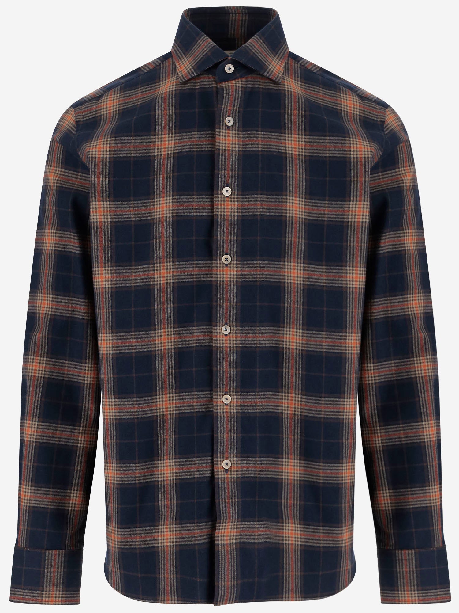 CAMICIA IN COTONE CON MOTIVO A QUADRI REGENT6 75Q4630 GHERARDI 
